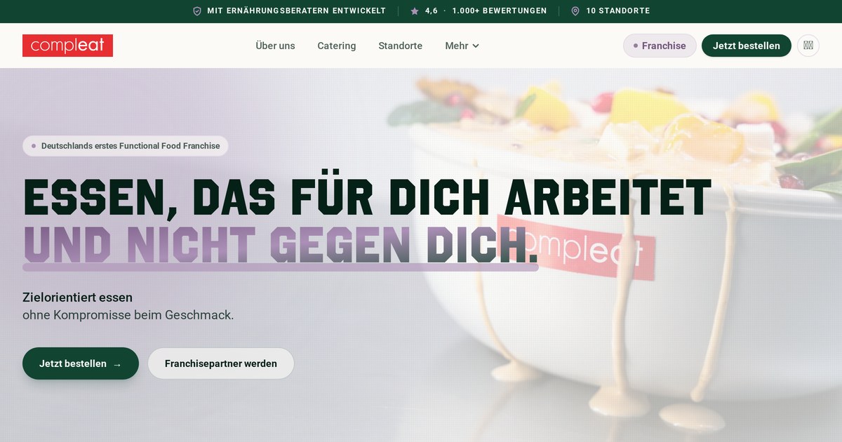 Bild von der Webseite von Compleat Heidelberg Bismarckplatz | Gesundes Essen & Catering
